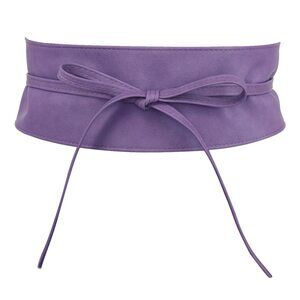 8952 Obi Belt For Women – Wide Waist In Faux Leather, Mica- Purple